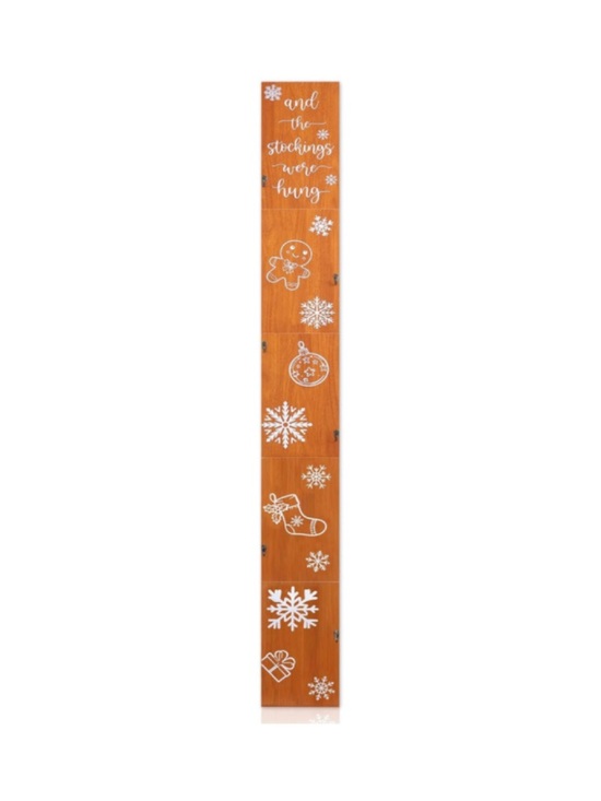Other - Christmas Stocking Holder “ And The Stockings Were Hung” Wooden Holder 6 Hooks